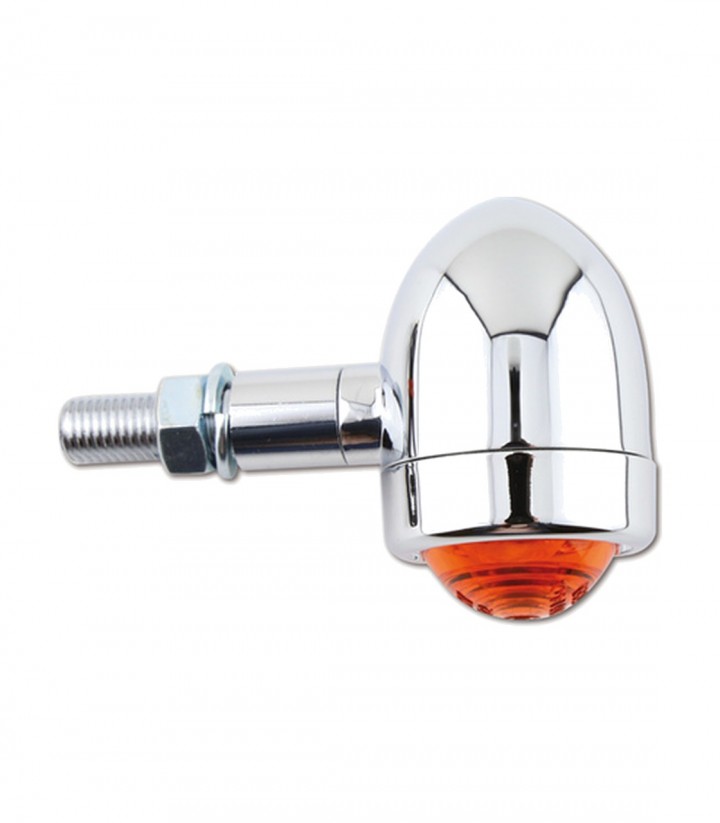 Intermitentes Highsider Old School Type 1 Cromado con Cristal Naranja