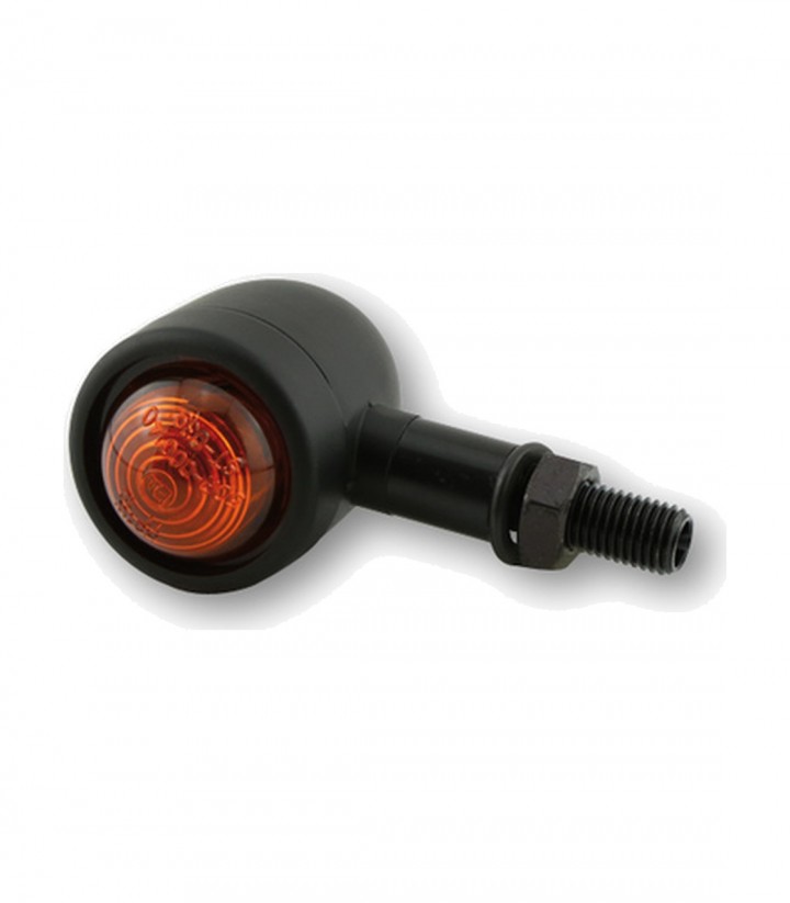 Highsider Turn Signals Old School Type 1 Black with Orange Lens