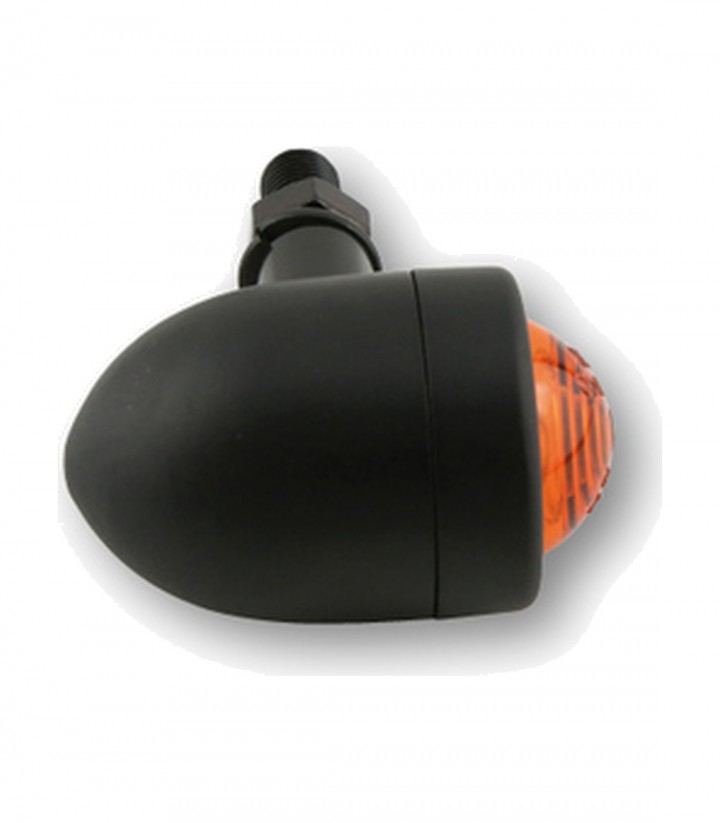 Intermitentes Highsider Old School Type 1 Negro con Cristal Naranja