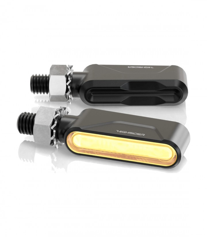 Highsider Turn Signals Ventura-Trek Matt Black with Smoked Lens