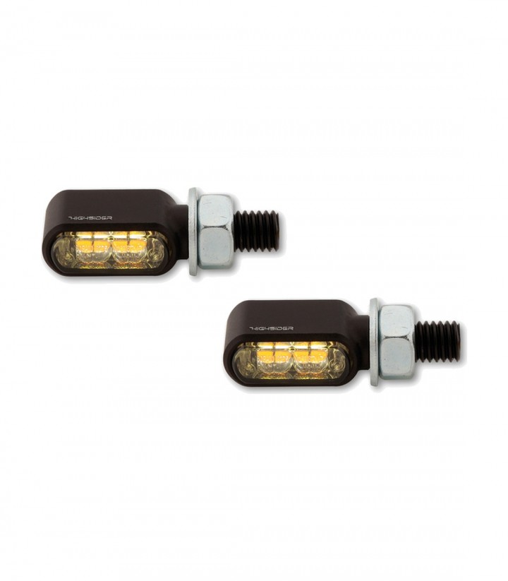 Highsider LED Turn Signals with Position Light Apollo Classic 2-in-1 Chrome with Smoked Lens