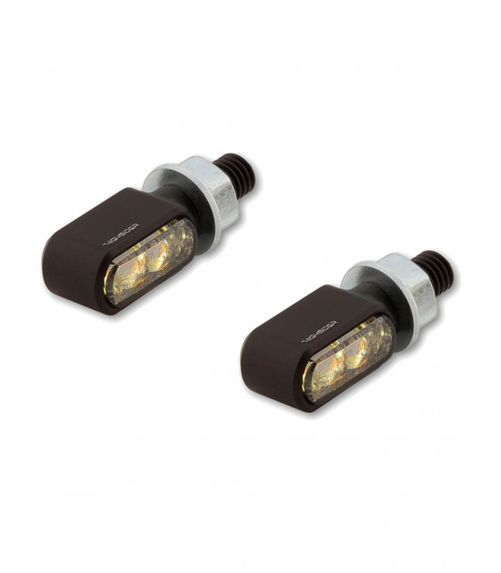 LED-Blinker mit Standlicht Highsider Apollo Classic 2in1 Verchromt mit getöntem Glas