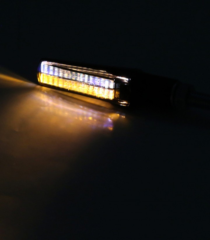 Intermitentes LED con Luz de Posición Highsider Fineline 2in1 Negro con Cristal Ahumado