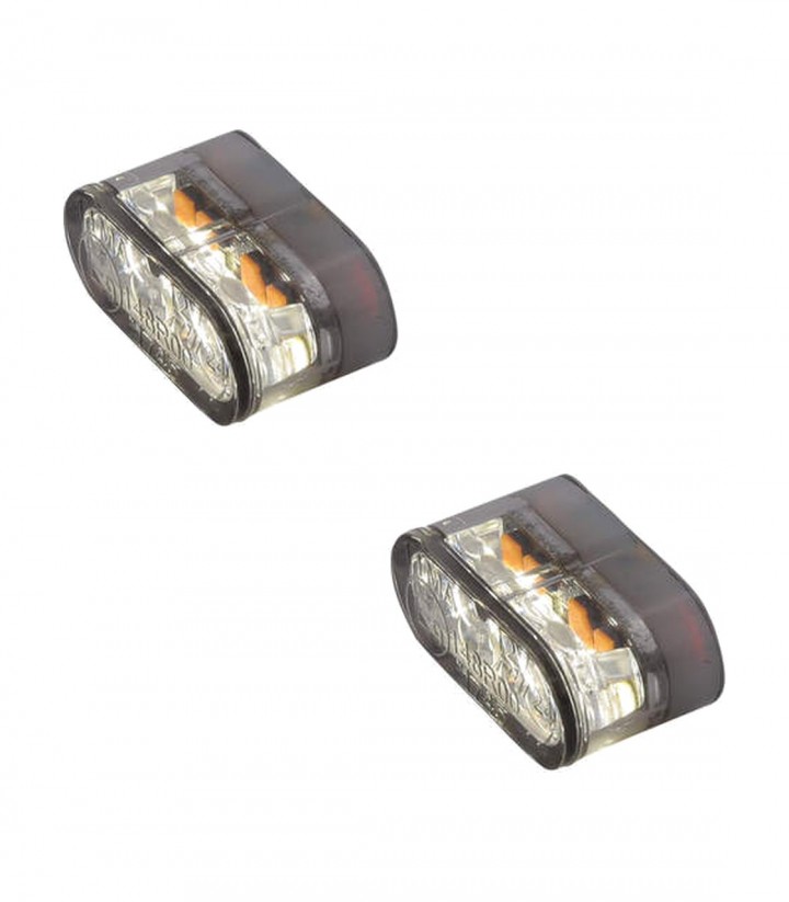 Intermitentes LED con Luz de Posición Highsider Little Star-MX Pro Module 2in1 Negro con Cristal Ahumado