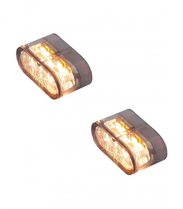 Highsider LED Turn Signals with Position Light Little Star-MX Pro Module 2in1 Black with Smoked Lens