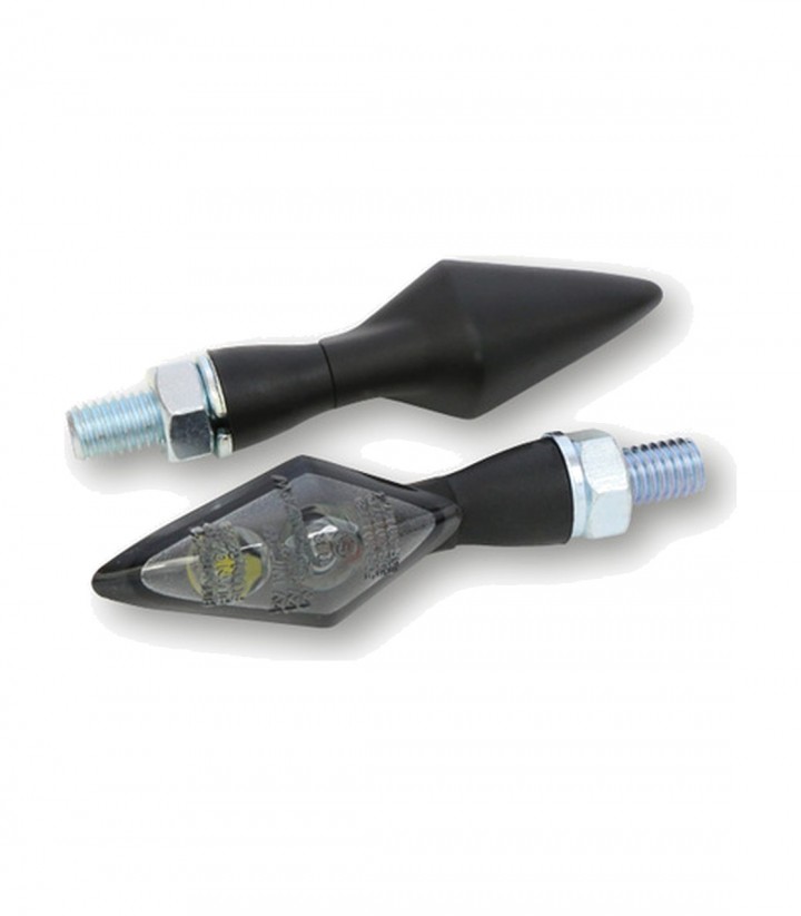 Highsider LED Turn Signals with Position Light PEN Head Double 2-in-1 Black with Smoked Lens