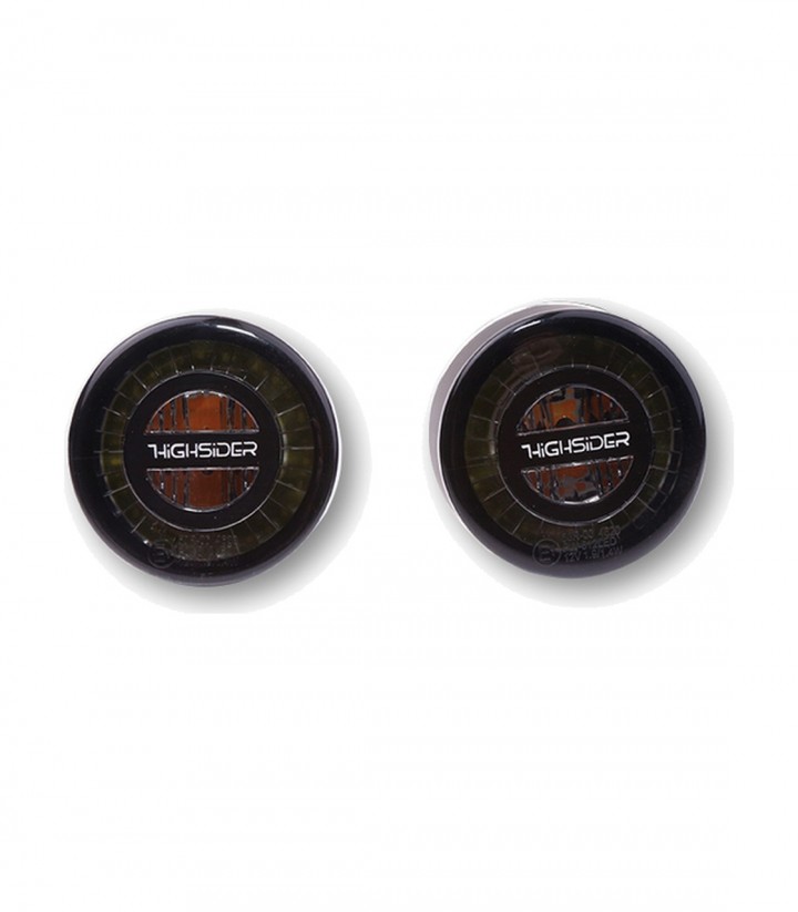 LED-Blinker mit Standlicht Highsider Rocket 2in1 Schwarz mit getöntem Glas