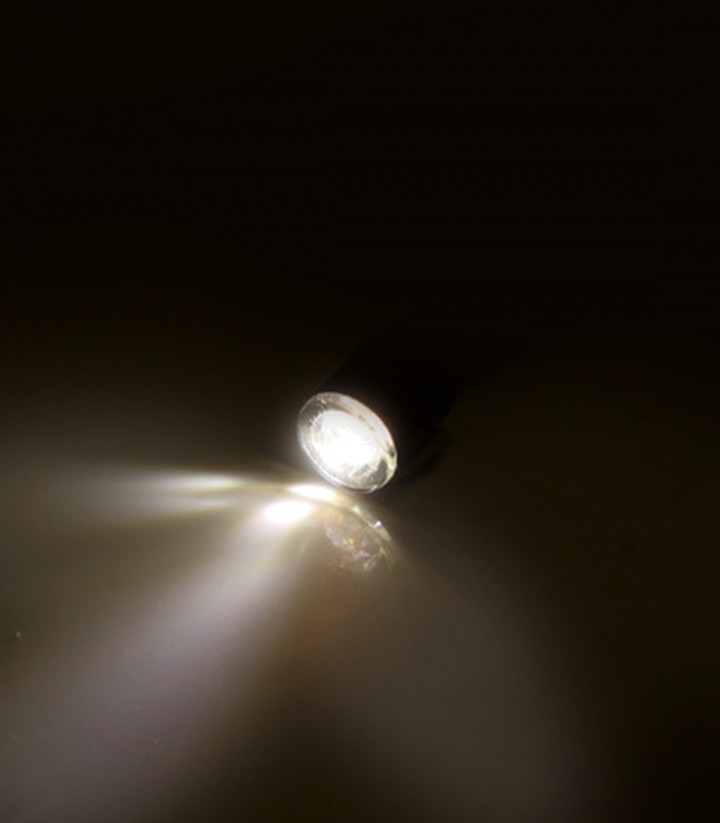 LED-Blinker mit Standlicht Highsider Ton Modul 2in1 Schwarz mit getöntem Glas