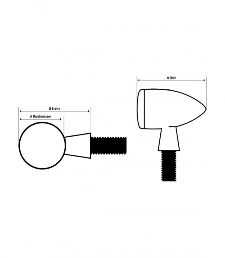 Intermitentes LED con Luz de Posición Highsider Ton Two 2in1 Negro con Cristal Ahumado