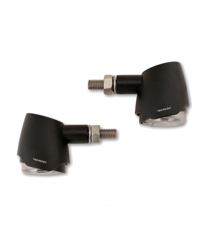 Intermitentes LED Highsider Akron-X Negro con Cristal Ahumado