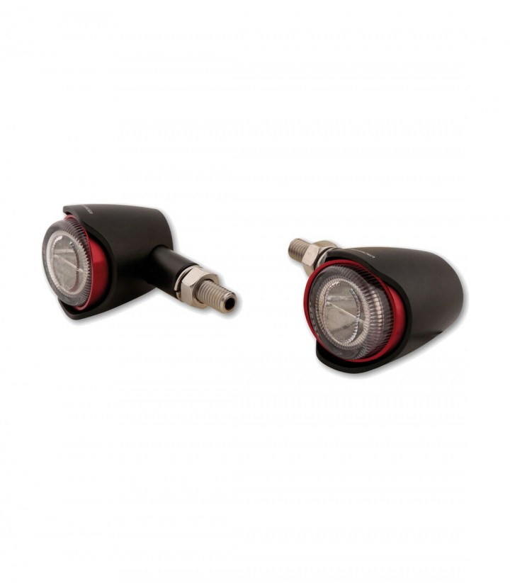 Highsider LED Turn Signals Akron-X Black with Clear Lens