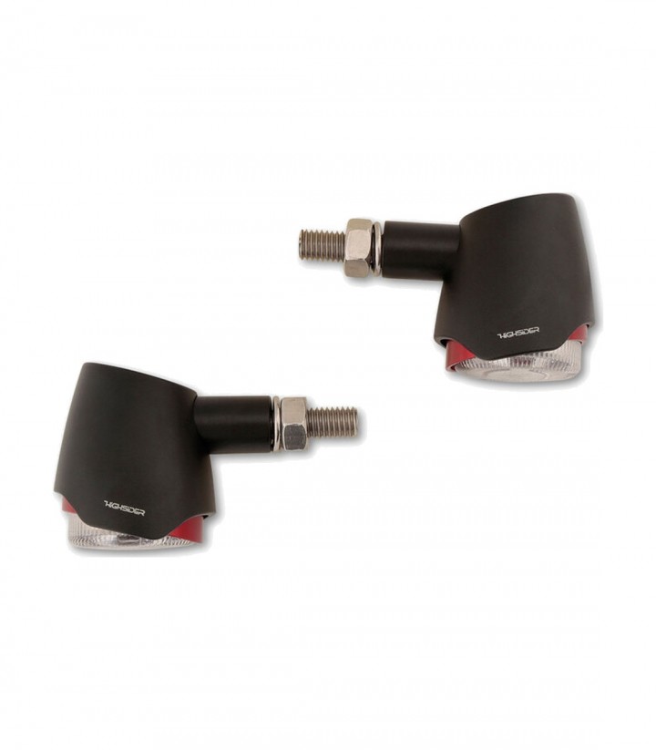 Intermitentes LED Highsider Akron-X Negro con Cristal Transparente