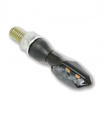 LED-Blinker Highsider Blaze Schwarz mit durchscheinendem Glas