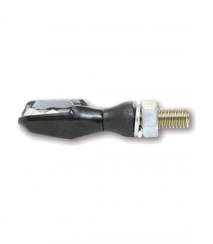 LED-Blinker Highsider Blaze Schwarz mit durchscheinendem Glas