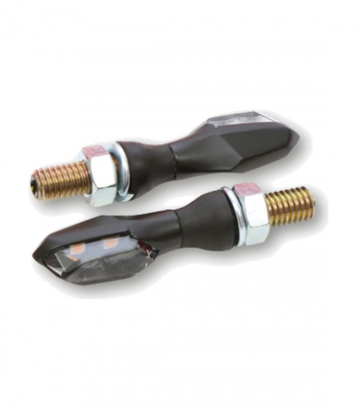 Intermitentes LED Highsider Blaze Negro con Cristal Translúcido