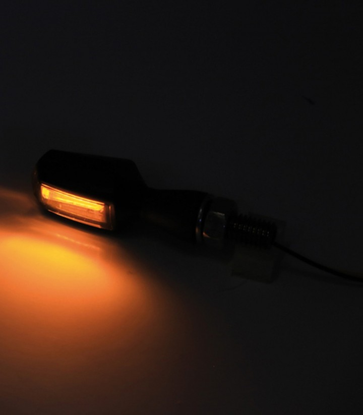 Highsider LED Turn Signals Block Black with Smoked Lens