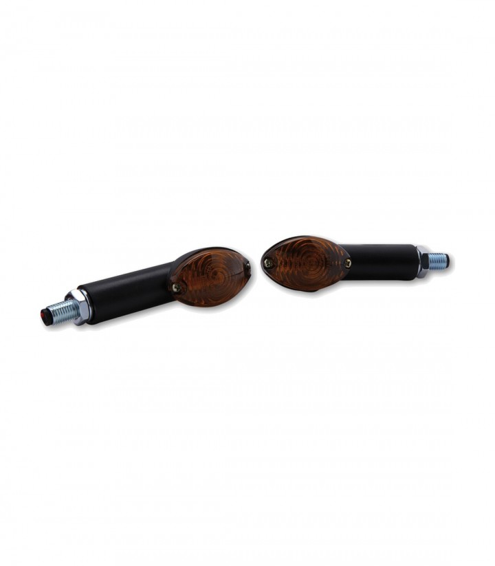 Highsider LED Turn Signals Cateye Black with Smoked Lens