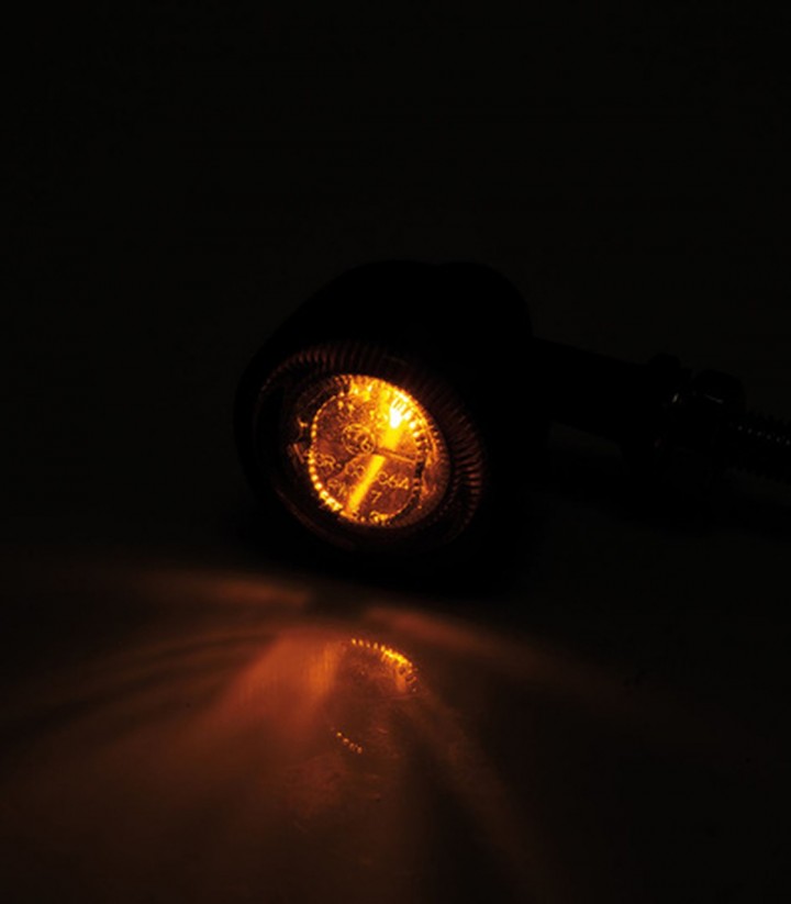 Highsider LED Turn Signals Classic-X1 Silver with Smoked Lens