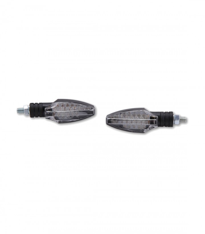Intermitentes LED Highsider Como Negro con Cristal Transparente