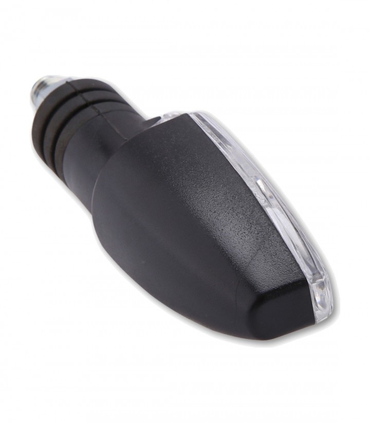 LED-Blinker Highsider Como Schwarz mit klarem Glas