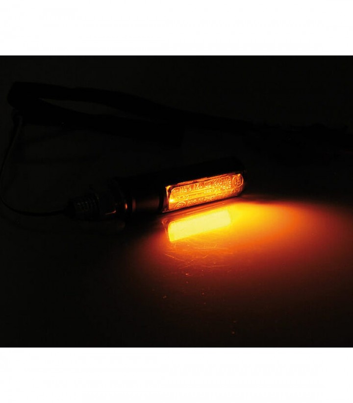 LED-Blinker Highsider Conero Black Edition Schwarz mit getöntem Glas