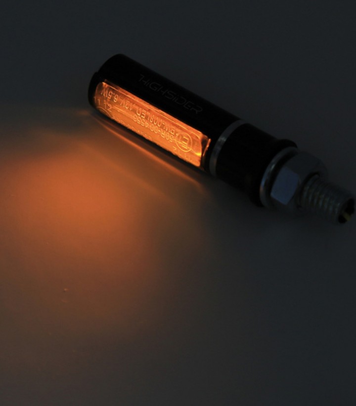 Intermitentes LED Highsider Conero Negro con Cristal Ahumado