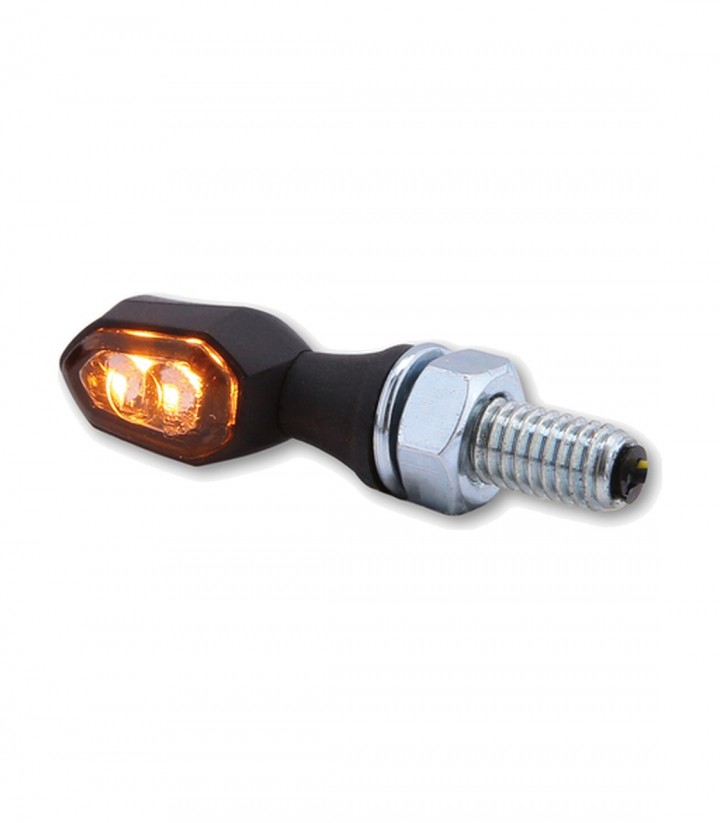Intermitentes LED Highsider Crumb Negro con Cristal Ahumado
