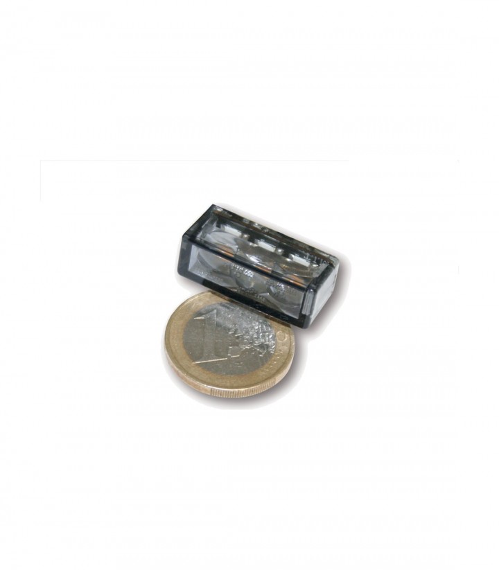 LED-Blinker Highsider Cube-H mit getöntem Glas