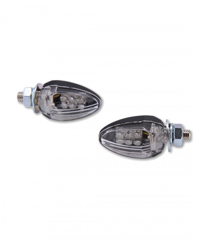 Highsider LED Turn Signals Drop Black with Clear Lens