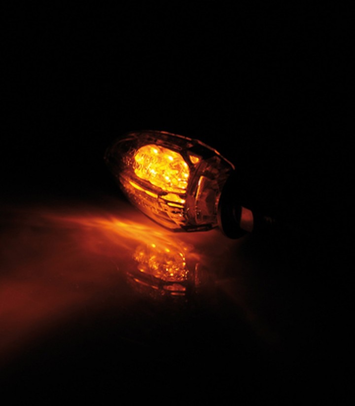 Highsider LED Turn Signals Drop Black with Clear Lens