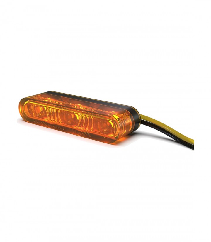 Intermitentes LED Highsider Enterprise Mecanizado CNC Negro con Cristal Ahumado