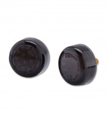 Highsider LED Turn Signals Micro Disc Black with Smoked Lens