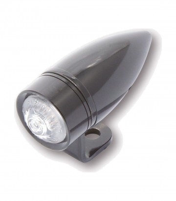 Intermitentes LED Highsider Mono Bullet Negro con Cristal Translúcido