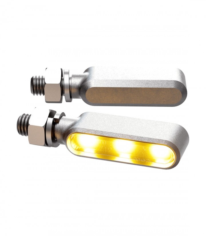 Intermitentes LED Highsider Mono Negro con Cristal Translúcido