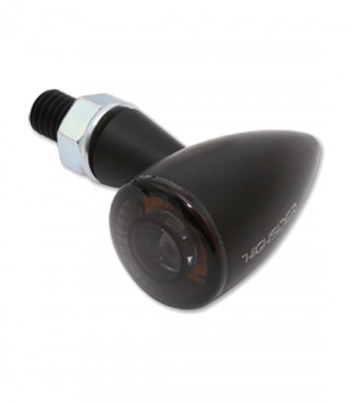 Intermitentes LED Highsider Montana Bullet Negro Mate con Cristal Ahumado