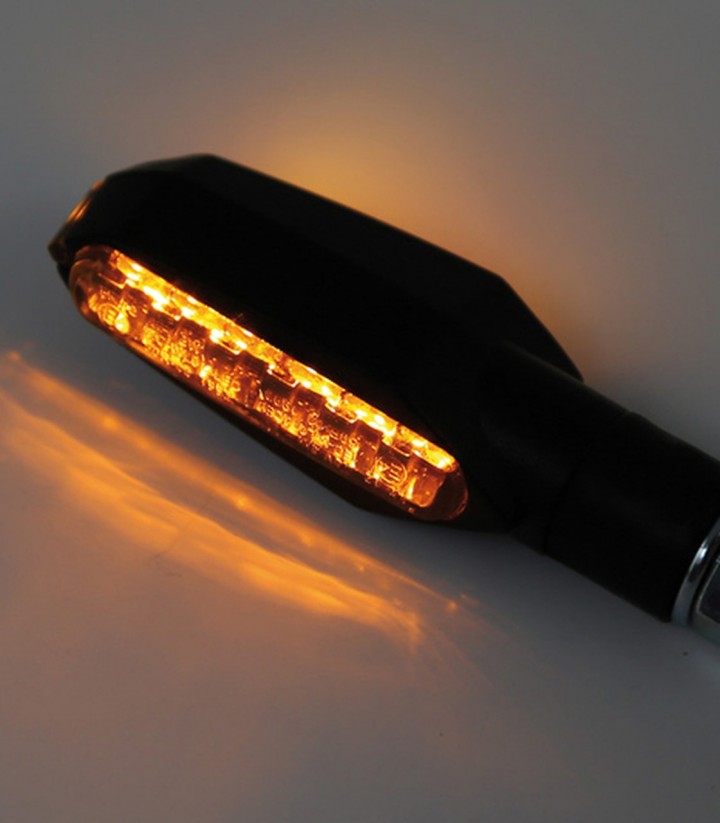 Intermitentes LED Highsider Multiface Negro con Cristal Ahumado