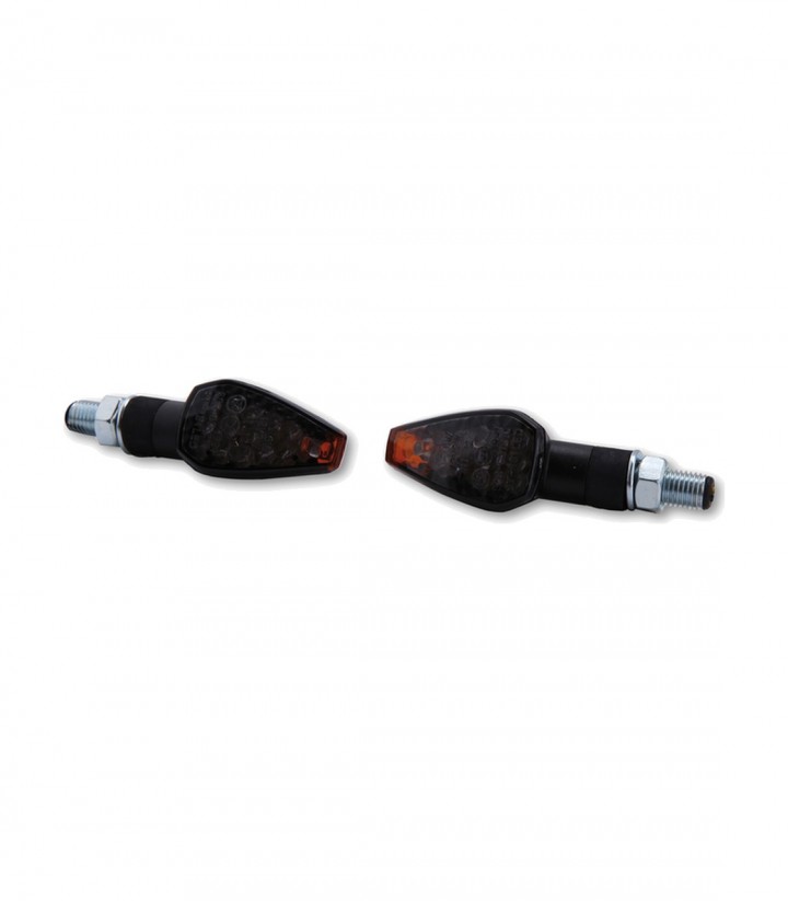LED-Blinker Highsider Peak Schwarz mit getöntem Glas