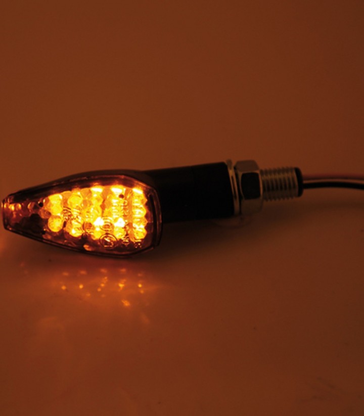 Intermitentes LED Highsider Peak Negro con Cristal Ahumado