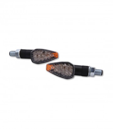 LED-Blinker Highsider Peak Schwarz mit klarem Glas