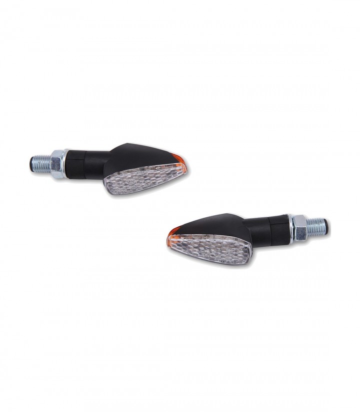 Intermitentes LED Highsider Peak Negro con Cristal Transparente
