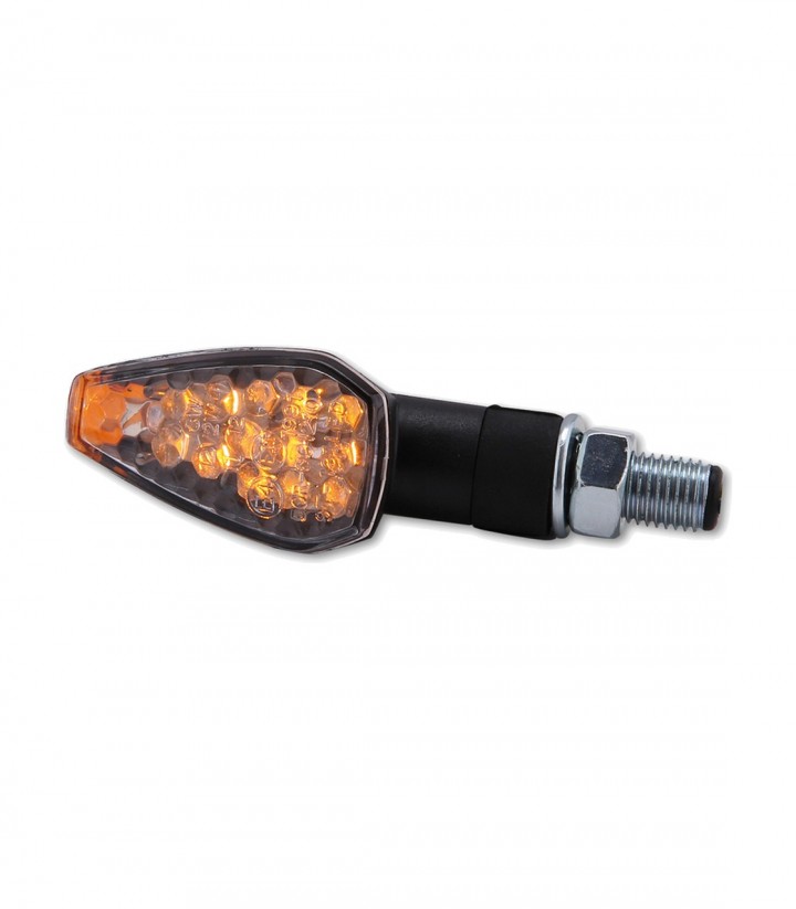 Highsider LED Turn Signals Peak Black with Clear Lens