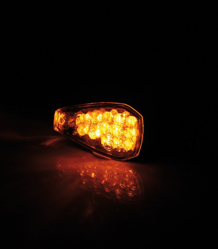 Intermitentes LED Highsider Peak Negro con Cristal Transparente