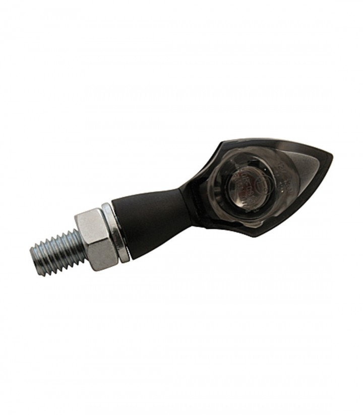 Intermitentes LED Highsider Pen Head Negro con Cristal Ahumado