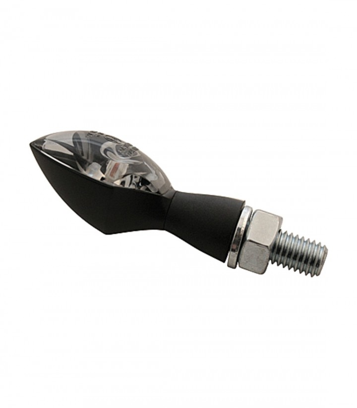 Intermitentes LED Highsider Pen Head Negro con Cristal Ahumado
