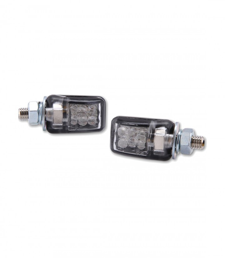 Intermitentes LED Highsider Picco Negro con Cristal Transparente