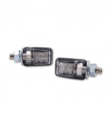 Intermitentes LED Highsider Picco Negro con Cristal Transparente