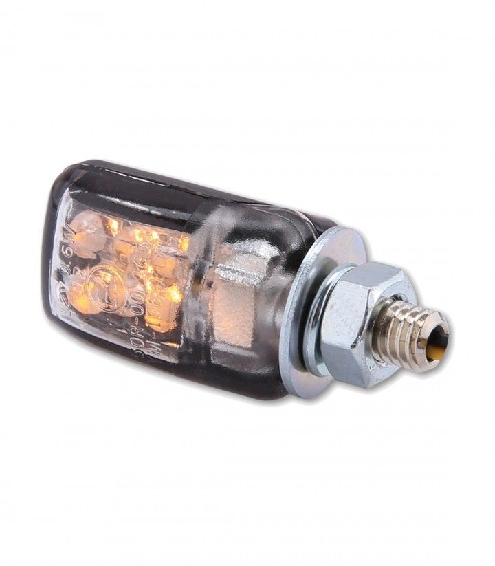 Intermitentes LED Highsider Picco Negro con Cristal Transparente