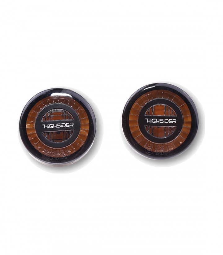 Intermitentes LED Highsider Rocket Negro con Cristal Ahumado