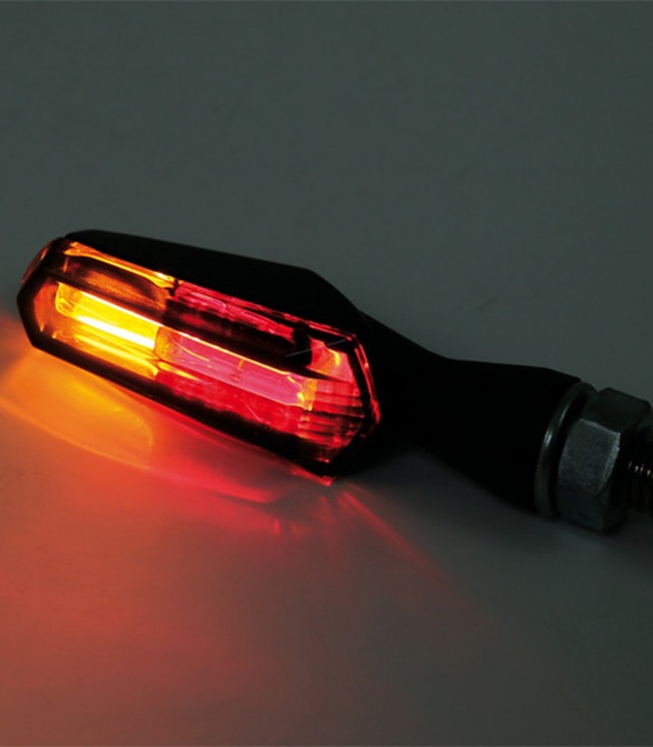 Intermitentes LED Highsider Scuro 3en1 Negro con Cristal Ahumado