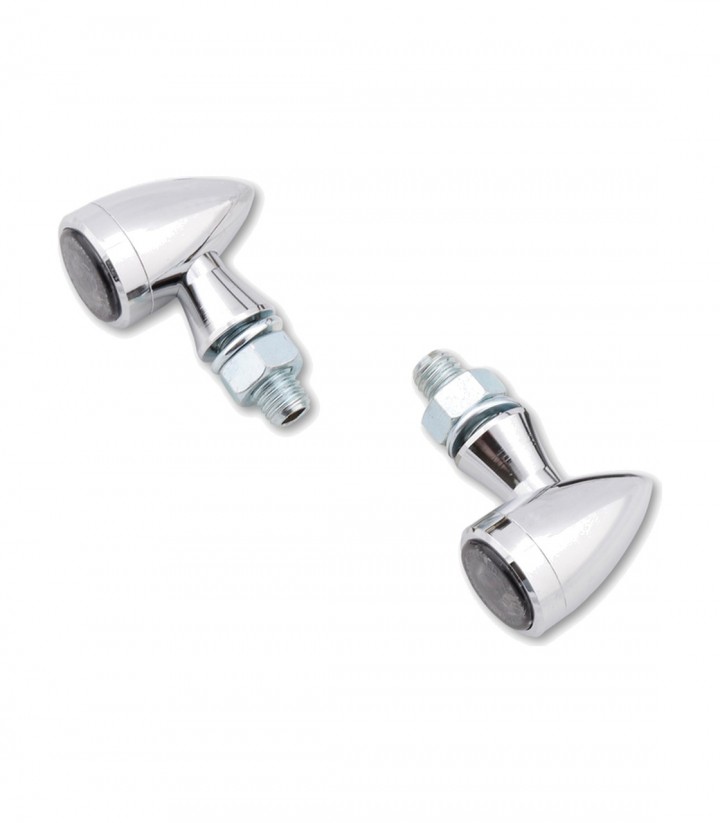 Intermitentes LED Highsider Sixteen Bullet Cromado con Cristal Ahumado